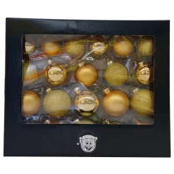 42 glazen kerstballen goud (ø5cm, ø5,5cm en ø6,5cm)