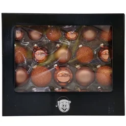 42 glazen kerstballen roze (ø5cm, ø5,5cm en ø6,5cm)