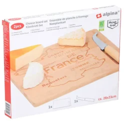 2 Kaasplanken in hout met kaasmes