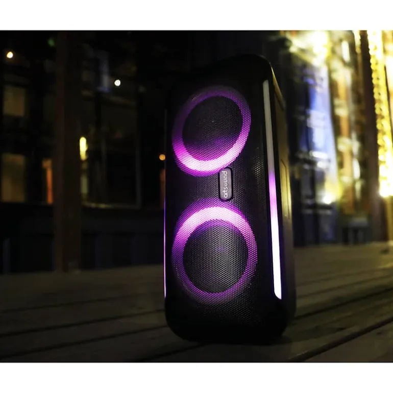 Artsound Lightbeats medium portable zwart speaker