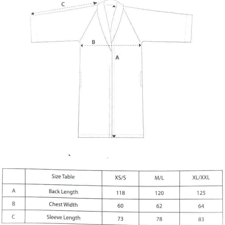 Badjas Florence sky blue XL/XXL