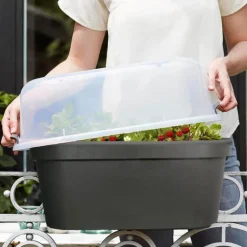 Balkonbak met deksel (65x28x25cm)