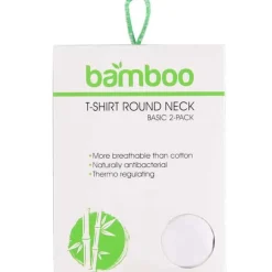 Bamboo T-shirt (2 stuks) dames wit