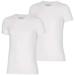 Bamboo T-shirt (2 stuks) V-hals wit