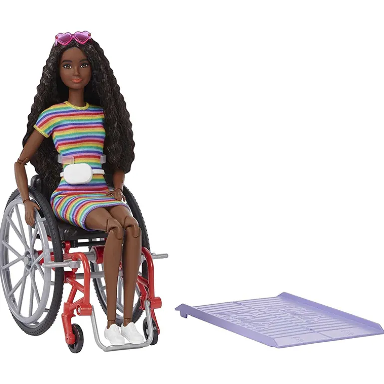 Barbie Fashionista met rolstoel (pop 166)