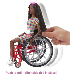 Barbie Fashionista met rolstoel (pop 166)