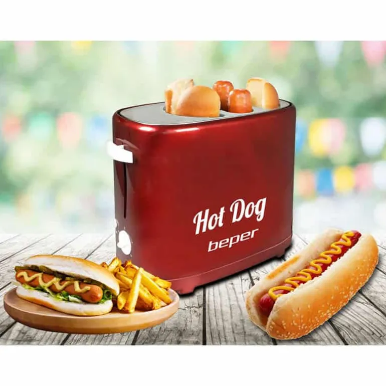 Beper Hotdogmaker (750W) rood