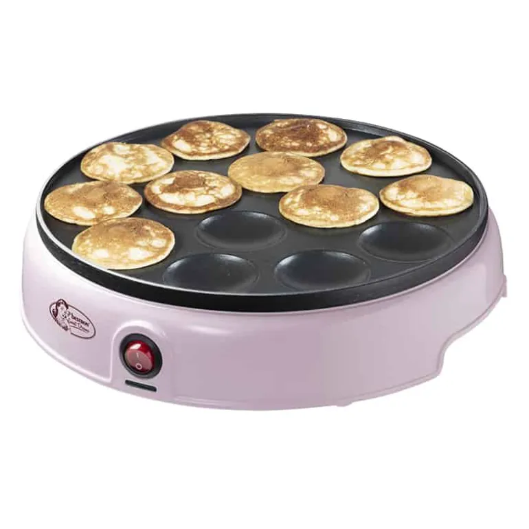 Bestron Poffertjesmaker voor 14 poffertjes (800 W) roze