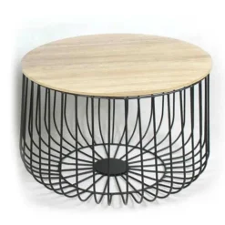 Bijzettafel 54xH33cm MDF / metaal