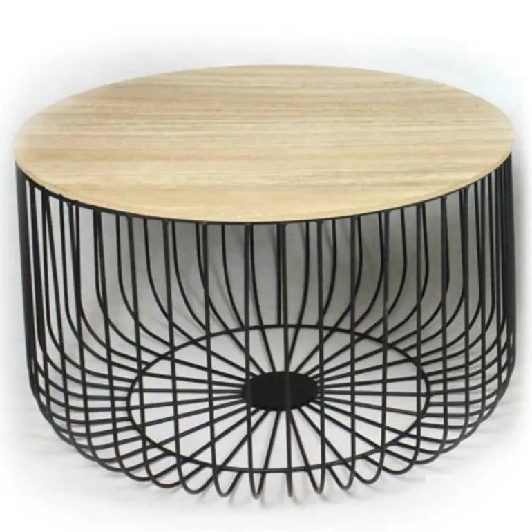 Bijzettafel 63xH37cm MDF / metaal