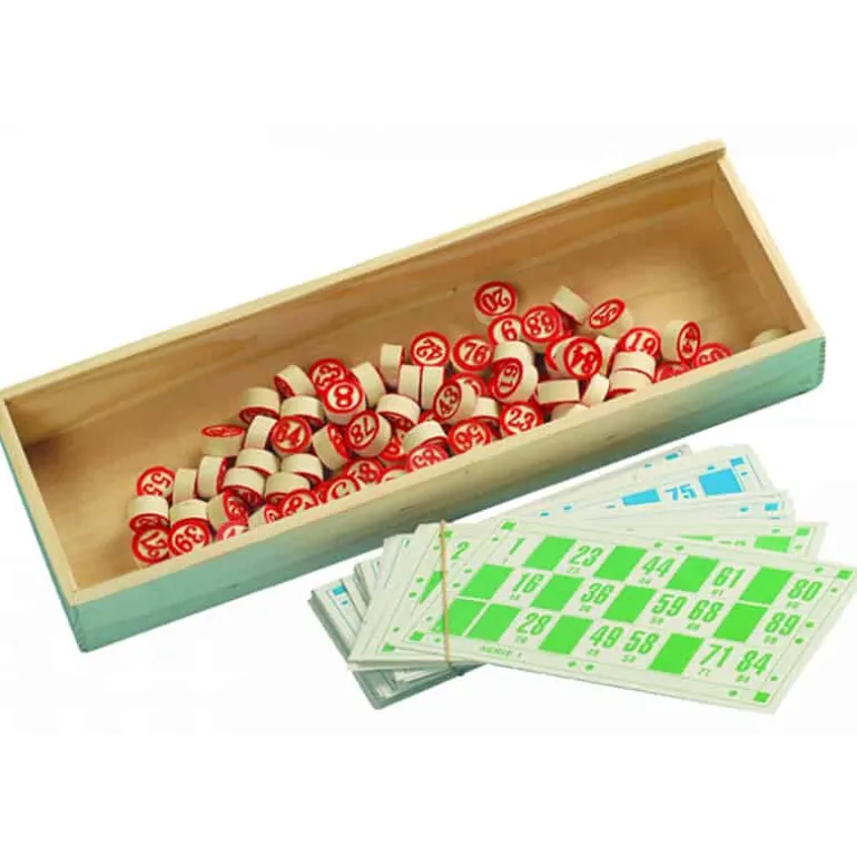 Bingo spel in hout