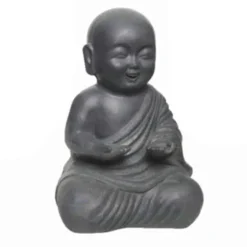 Boeddha zittend (34cm) antraciet