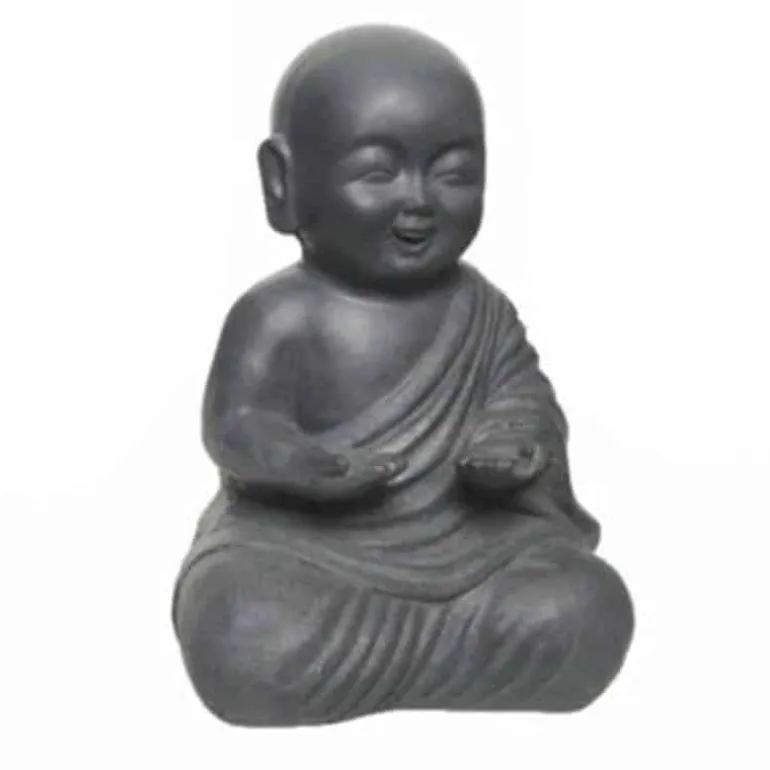 Boeddha zittend (34cm) antraciet