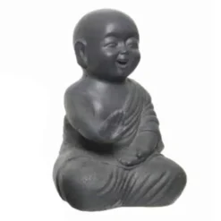 Boeddha zittend (34cm) antraciet