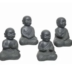 Boeddha zittend (34cm) antraciet