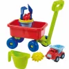 Bolderkar met strandspeelgoed