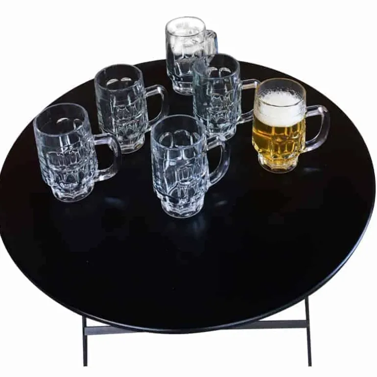 Borgonovo Drinkglazen Rosy Bierkruik 38cl. 6 stuks