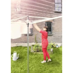 Brabantia Droogmolen Lift-O-Matic (50m) met metalen grondanker