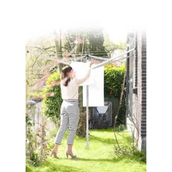 Brabantia Droogmolen Lift-O-Matic (50m) met metalen grondanker