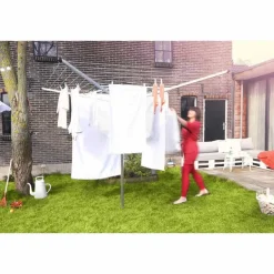 Brabantia Droogmolen Lift-O-Matic (50m) met metalen grondanker