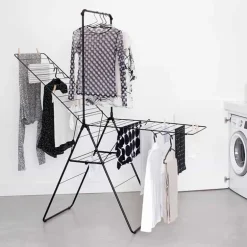 Brabantia Hangon droogrek (25m) zwart met haak