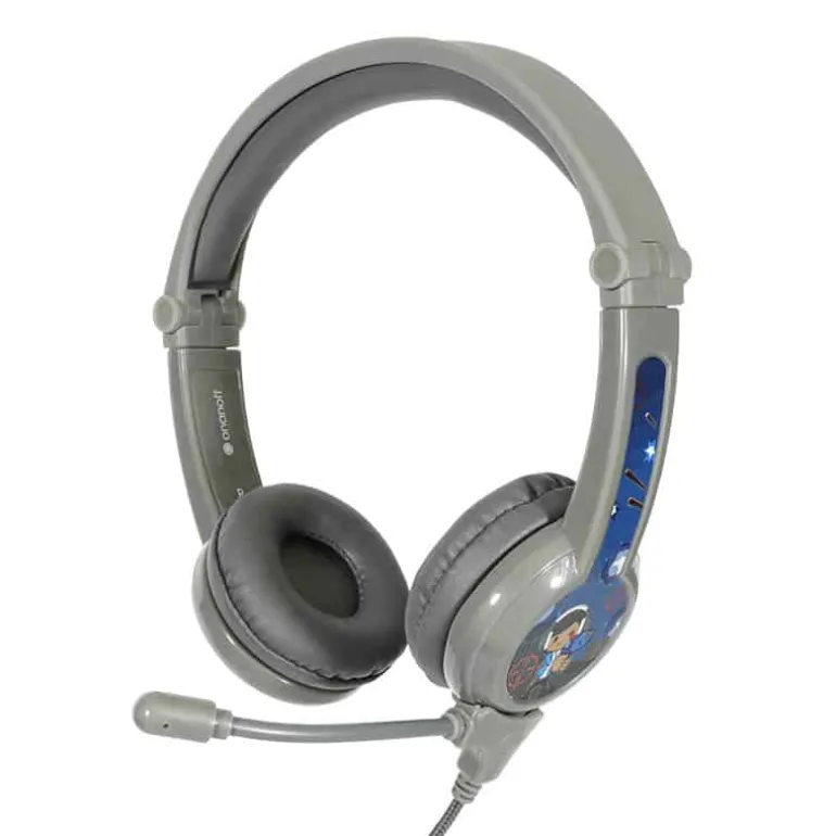 Buddyphones on ear gaming met microfoon – grijs