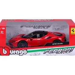 Burago Ferrari SF90 Stradale 1:18 Rood/Zwart