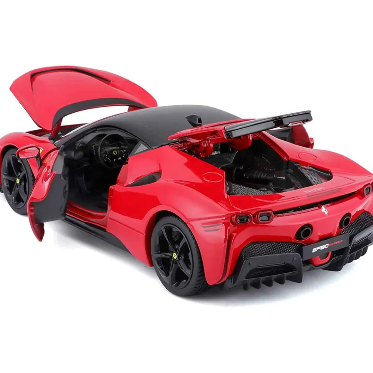 Burago Ferrari SF90 Stradale 1:18 Rood/Zwart