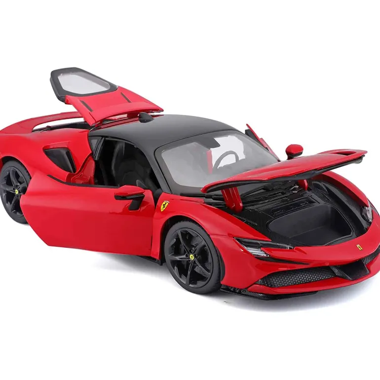 Burago Ferrari SF90 Stradale 1:18 Rood/Zwart