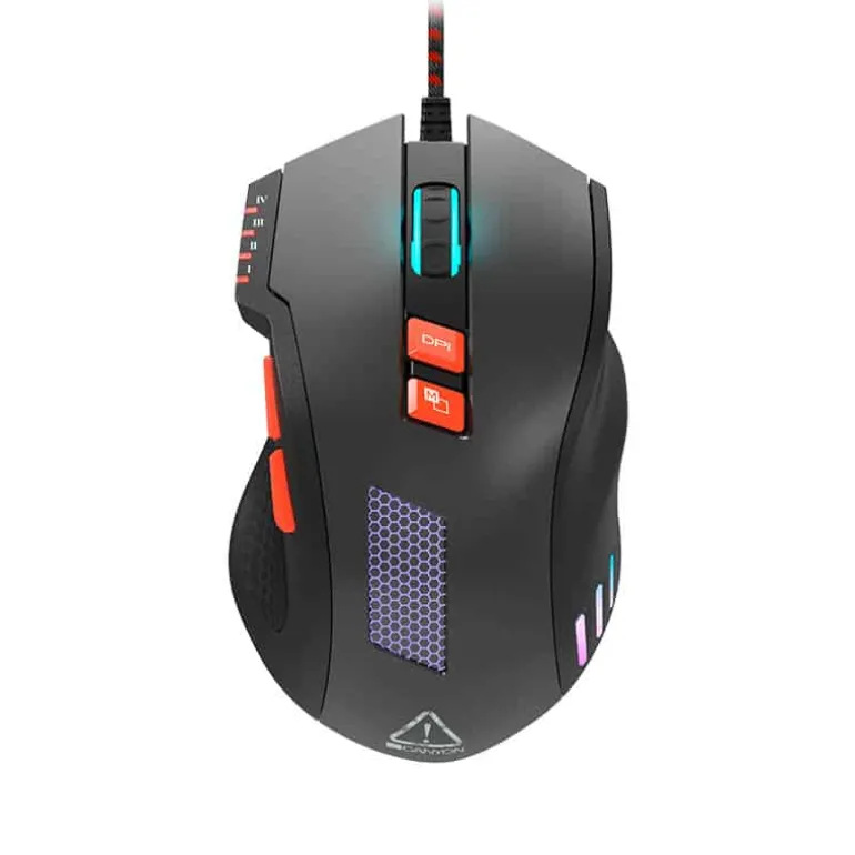 Canyon gamingmuis corax 6400dpi programmmeerbaar zwart/oranje