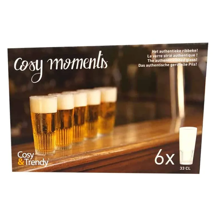 Cosy & Trendy set bierglazen – 6 stuks