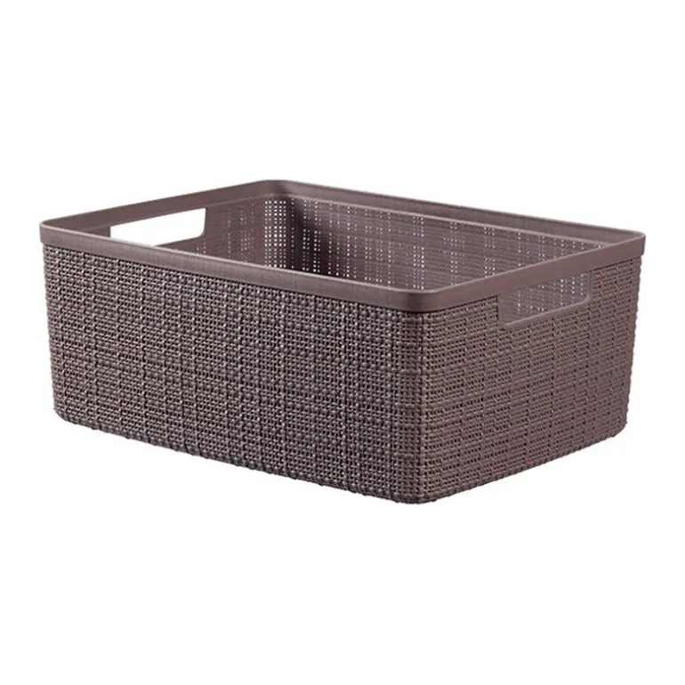 Curver Opbergbox Rechthoek 12L in jute, donkerbruin