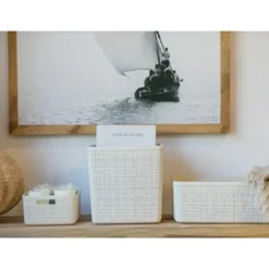 Curver Opbergbox Rechthoek 5L in jute, wit