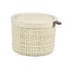 Curver Opbergbox rond 2L met deksel in jute, wit