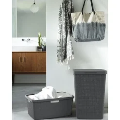 Curver wasbox 58L in jute, donkergrijs