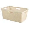 Curver wasmand rechthoek 46L in jute, wit