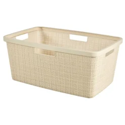 Curver wasmand rechthoek 46L in jute, wit