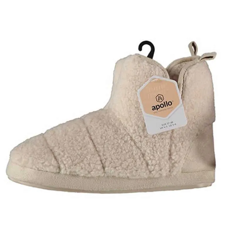 Dames Pantoffel Teddy Multi Beige