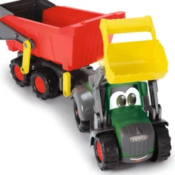 Dickie ABC Fendti Tractor met graafbak + Trailer