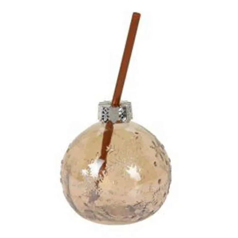 Drinkglas kerstbal (3 ass.)