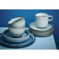 Duna kom 14xH6,5cm blauw