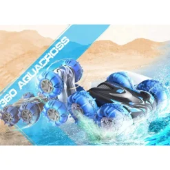 Exost 1:18 R/C 360° AquaCross amfibie stuntauto blauw