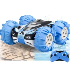 Exost 1:18 R/C 360° AquaCross amfibie stuntauto blauw