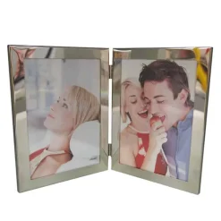 Fotokader dubbel staal 2x(13x18cm)