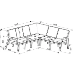 Hartman Ibiza Hoeksalon in Royal Grey