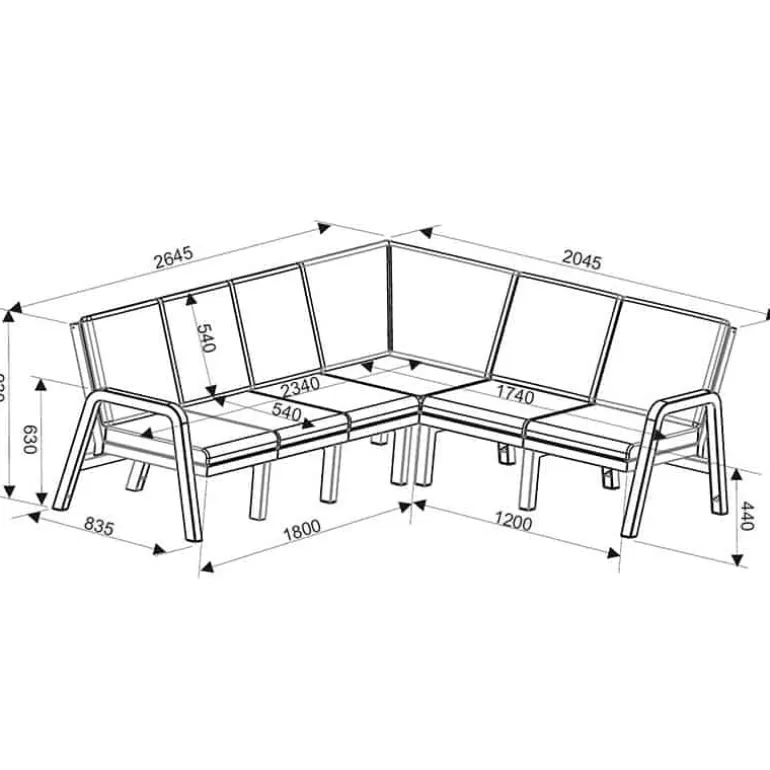 Hartman Ibiza Hoeksalon in Royal Grey