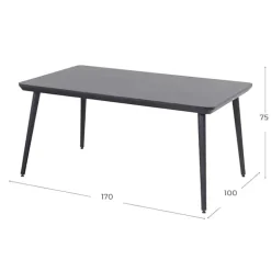 Hartman Sophie Studio tafel (170x100cm) carbon zwart