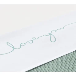 Jollein Laken bed I Love You – Stone green