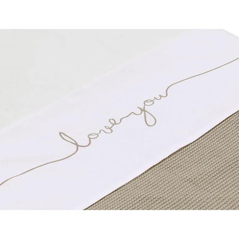 Jollein Laken bed I Love You – Nougat