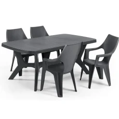 Keter Dante armstoel hoge rug graphite